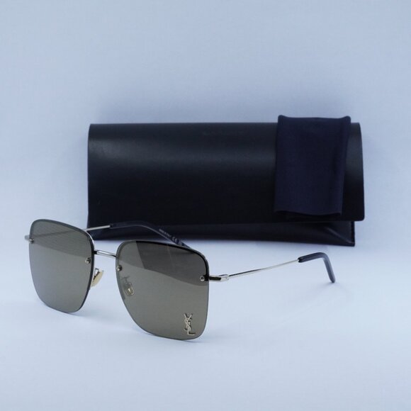 Saint Laurent SL312M 006 Square Sunglasses - Gold - Picture 1 of 9